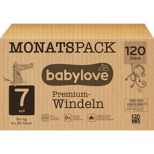 babylove Luiers Premium maandbox maat 7 XXL 16+ kg, 120 stuks