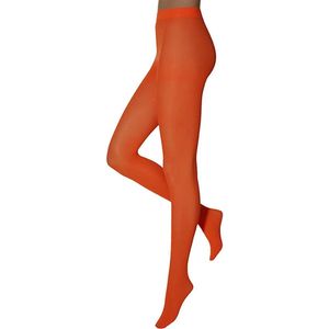 Apollo - Dames Feest Panty - Fluor Oranje - 60 Denier - Maat L/XL - Leggings - Legging carnaval - Carnavalskleding - Neon legging