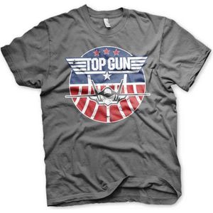 Top Gun Heren Tshirt -S- Tomcat Grijs