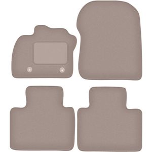 Beige velours matten voor: Renault Zoe hatchback (2013-)