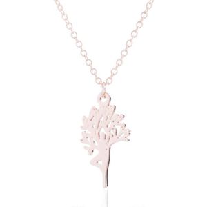 24/7 Jewelry Collection Yoga Boom Ketting - Rosé Goudkleurig