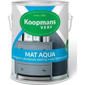 Koopmans Mat Aqua 373 Wit 750ml - waterverdunbaar - watergedragen