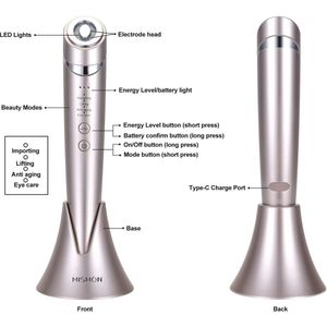 Geavanceerd pulserend beauty-apparaat voor gezicht verzorging met radiofrequentie en microstromen