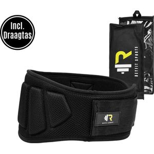 ReyFit Sports Power Lifting Belt- Gewichthefriem- Fitness Riem- Geschikt voor Powerlifting, Fitness en Bodybuilding- Inclusief Draagtas- Maat XL