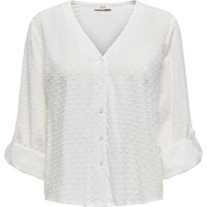 JDY JDYDIANA LIFE 7/8 DOBBY SHIRT WVN Dames Blouse - Maat M