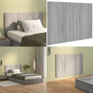 vidaXL Hoofdbord 120x1,5x80 cm bewerkt hout grijs sonoma eikenkleurig - Hoofdbord - Hoofdborden - Hoofdeinde - Bedeinde