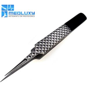 MEDLUXY Pro - Wimperpincet - 12 cm - Recht - Diamant (Eyelash Tweezer - RVS Pincet voor Wimperextions - Nepwimpers)