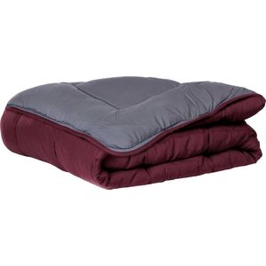 Zelesta® Easybed Paars & Antraciet 140x200cm - Dekbed zonder overtrek - 30 dagen proefslapen - Wasbaar hoesloos dekbed - Bedrukt dekbed - All Year Winterdekbed & Zomerdekbed