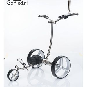 Golfted Elektrische golftrolley - GT-R Elektrische RVS Golftrolley met AFSTANDBEDIENING inclusief 10 accessoires (demontabel)