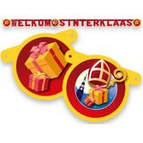 Welkom Sinterklaas letterslinger karton 210 cm - Sint Nicolaas feest slingers thema decoratie