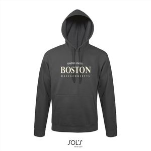 Hoodie 3-205 Boston Massachusetts - Dgrijs, xxL