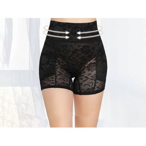 Shapewear - zwart - kant - M - removable pads - shaping broekje - heupkussentjes - figuur corrigerend - underwear - sexy butt & hips - vrouwelijke rondingen - billen liften
