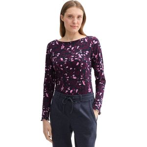 Tom Tailor Dames-T-shirt--35893 berry aut-Maat XL