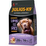 Julius-K9 - Lamb & Rice - Hypoallergeen hondenvoer voor pups en jonge honden - hondenbrokken op lam & rijst basis - geschikt voor alle rassen - 12kg