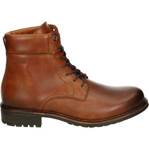 Van Lier 2455910 FRITZ - Heren sneakersHeren veterschoenVrije tijd half-hoog - Kleur: Cognac - Maat: 46