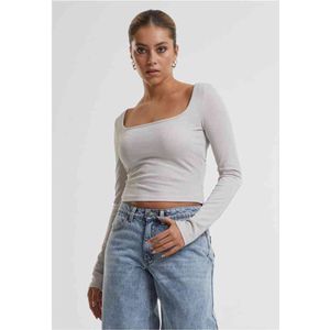 Urban Classics - Glitter Square Neck Crop top - 5XL - Creme