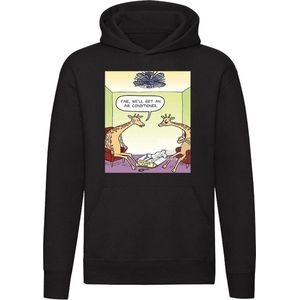 Giraf Hoodie - ventilator - airco - dieren - grappig - trui - sweater - capuchon