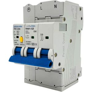 Overspanningsbeveiliging Type 2 – 2-polig 40A – Klasse C – Voorbedraad – 230V AC – 10kA – Eenfasig (280V Max)