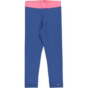 O'Chill - Legging - Bente - Blauw met fluo roze tailleband - Maat 140-146