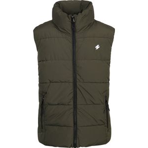 Superdry Sports Puffer Gilet Heren Gilet - Dark Moss - Maat M