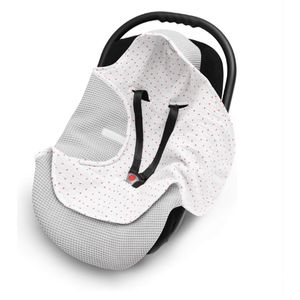 Baby Zitdeken - 100% Katoen - Lichtgewicht Wafeldeken van Mousseline - Universeel voor Autostoel - Geschikt voor Zomer en Lente