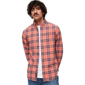 Superdry Vintage Check Shirt Met Lange Mouwen Oranje M Man