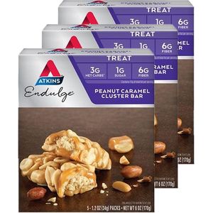 Atkins | Endulge | Peanut Caramel Cluster | 3 stuks | 3 x 34g