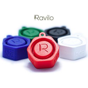 Ravilo® Festival Dop met vakje voor oordopjes Rood - Festivalcap - Universele flessendop