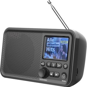 Draagbare DAB Radio - Bluetooth - DAB/DAB+ FM Radio - Zwart - AUX - Op Batterij en Netstroom - Wekker - Wekkerradio - Camping - Indoor - Buiten