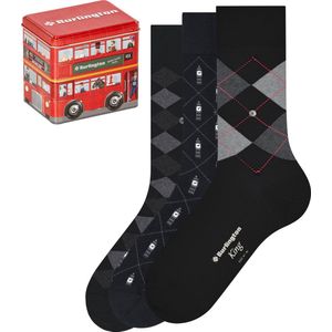 Burlington British Box cadeau geschenkset duurzaam biologisch katoen multipack sokken mannen veelkleurig - Maat 40-46