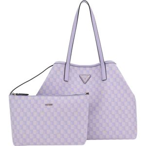 Guess Vikky II Large Tote lilac logo