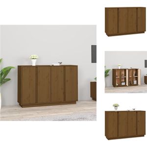 vidaXL Dressoir Grenenhout - Bruin - 120 x 35 x 80 cm - Keukenkast