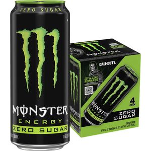 MONSTER ENERGY ZERO SUGAR BLIK 50CL 4-PACK - 6X4 - 24 stuks