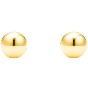 Goudkleurig Ball Oorbellen - Oorbellen Dames goudkleurig - Ball Earrings - Verguld Echte Zilver 925 - Amona Jewelry