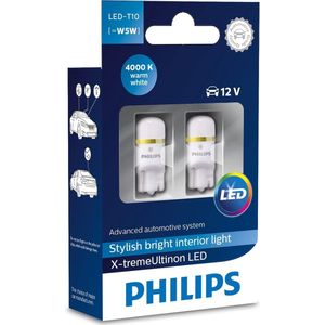 Philips LED W5W 12V - X-tremeVision 4000K - Wit - Set