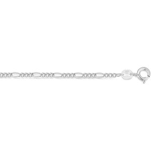 Twice As Nice Halsketting in zilver, figaro 50 cm