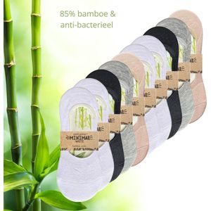 green-goose® Bamboe Footies | 10 Paar | Dames | Maat 35 - 42 | Pastel | Duurzaam en Comfortabel | 85% Bamboe