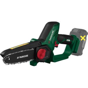 PARKSIDE® Accu-houtzaag 20V zonder accu - Kettingsnelheid: 8 m/s - Snijlengte: ca. 16 cm - Voor het snoeien van bomen en struiken en het versnipperen van groenafval