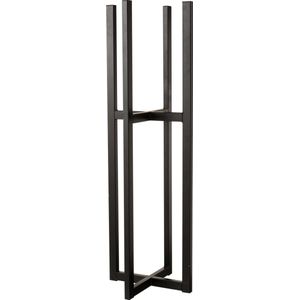 J-Line voet voor bloempot/mand - metaal - zwart - large - 95.2 cm hoog