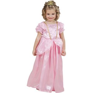 Widmann - Koning Prins & Adel Kostuum - Beatrix Carmen Victoria Prinses - Meisje - Roze - Maat 110 - Carnavalskleding - Verkleedkleding