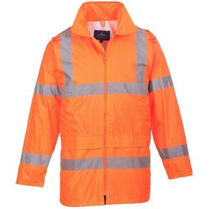 Regenjas Oranje Maat S met reflecterende striping