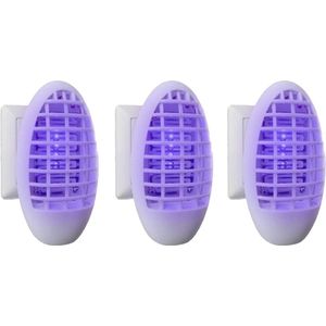 3x stuks insectenlampen wit - 220 volt - anti muggenlamp