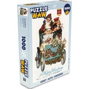 Puzzel Kerst - Kerstman - Vintage - Legpuzzel - Puzzel 1000 stukjes volwassenen - Kerst - Cadeau - Kerstcadeau voor mannen, vrouwen en kinderen
