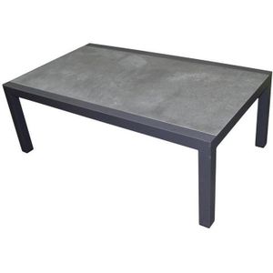 Malaga / Monaco lounge tuintafel 120x70xH43 cm aluminium antraciet