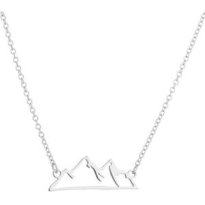 24/7 Jewelry Collection Besneeuwde Berg Ketting - Zilverkleurig