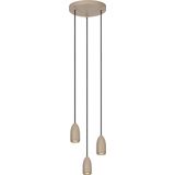 Lucide EVORA - Hanglamp - Ø 25 cm - 3xGU10 - Taupe