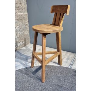 Barstoel/Tuinstoel Teak met rugleuning