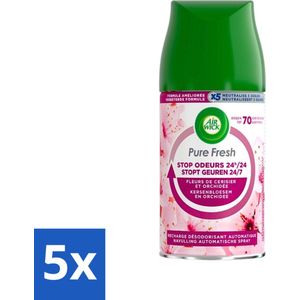 Air Wick Freshmatic - Luchtverfrisser Navulling - Aziatische Kersenbloesem - 250ml - Bulkverpakking - 5 stuks