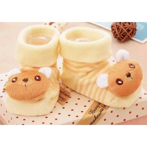 Super schattige babysokken - Baby Sokken - New born sokken - Kraamcadeau voor Jongen of Meisje - Babyshower Cadeau - Kraammand - Dierensokken - Beer