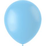Folat - ballonnen Powder Blue Mat 33 cm - 100 stuks